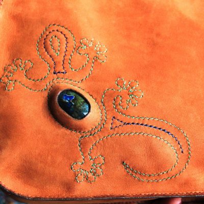 Sac _Charlotte_ 4. Motif Cousu _Tribal Gekko_